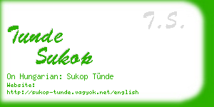 tunde sukop business card